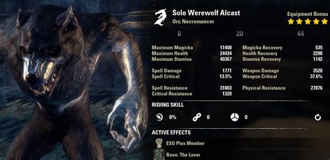 Powerful SOLO Stamina Werewolf Build for PvE Elder Scrolls Online - AlcastHQ