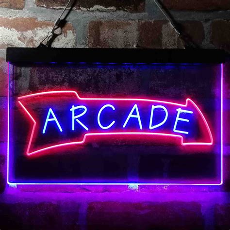 Arrow down Arcade Game Room Dual Color LED Neon Sign st6-i4019 | Etsy