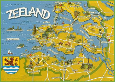 Map Zeeland NL | The tourist, Vakantiekaarten, Uitjes