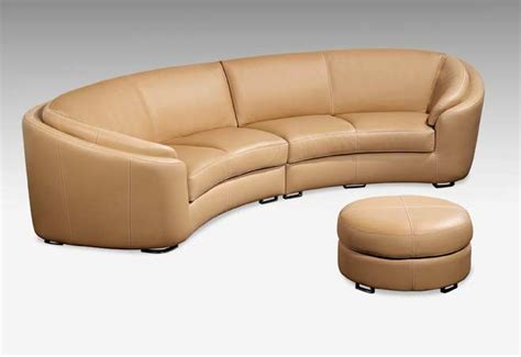 Round Modern Italian leather Sofa M56 | Leather Sectionals