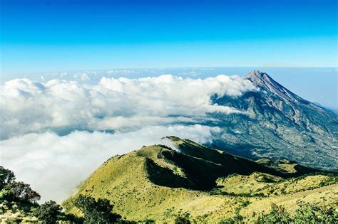 Merbabu Mountain on Behance Mountain View, Mount Rainier, Trekking, Landscape Photography ...