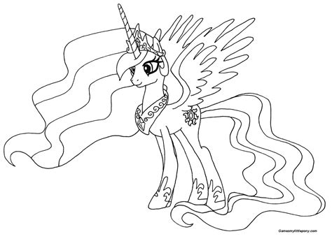 Princess Celestia from My Little Pony Coloring Page - My Little Pony ...