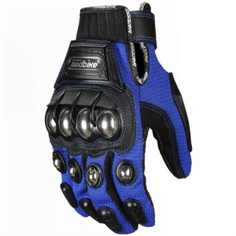 Madbike Waterproof Motorcycle Gloves w/ Steel Alloy Nubs, Premium PU ...