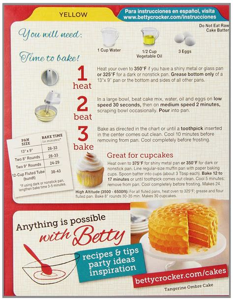 betty crocker carrot cake mix directions