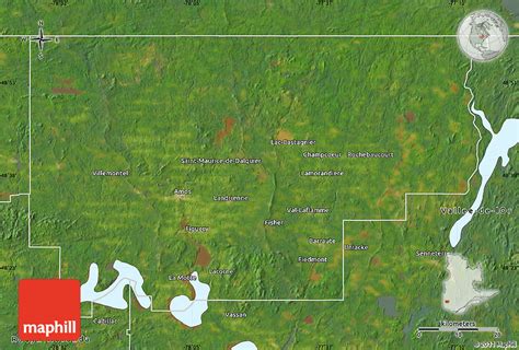 Satellite Map of Abitibi