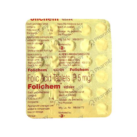 Folichem Strip Of 30 Tablets - Uses, Side Effects, Dosage, Composition & Price | PharmEasy