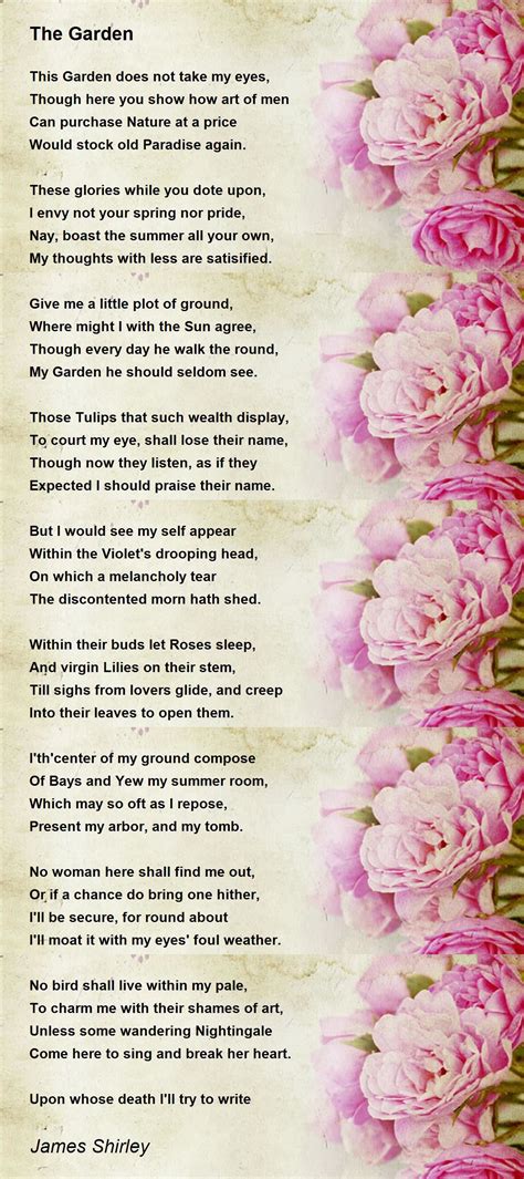 The Garden Poem by James Shirley - Poem Hunter