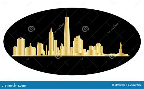 New York City Skyline Stock Vector - Image: 41906480