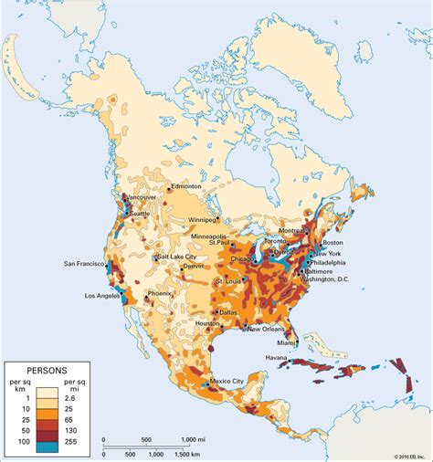 Population Density in North America [OS] [811 x 866] : r/MapPorn