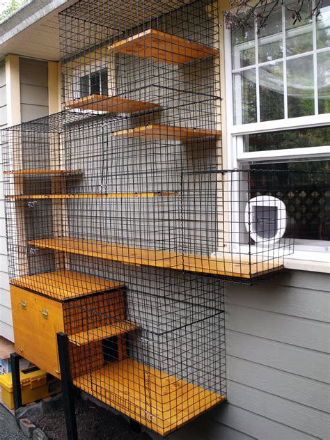 Enclosed litter box in an outdoor cat enclosure Beautiful World Living Environments www ...