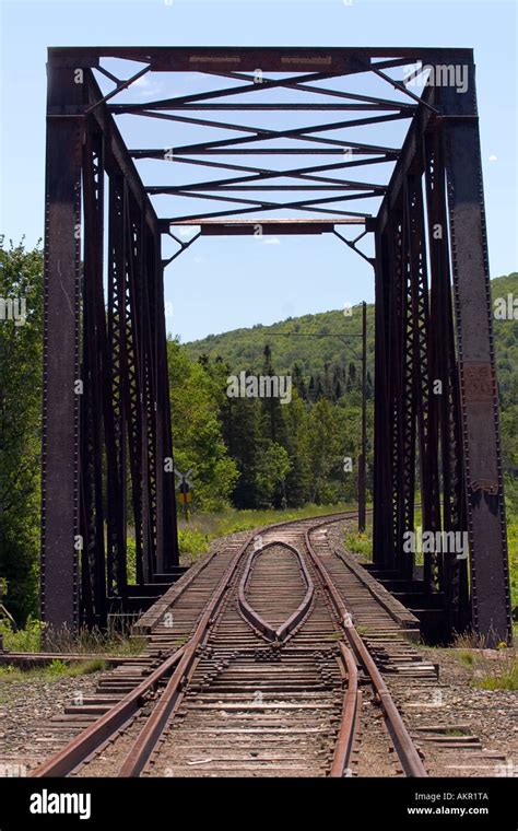 A steel railroad trestle bridge in New Hampshire Stock Photo: 8603721 ...