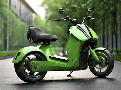 Premium AI Image | Eco friendly electric tricycle with electric motor ...