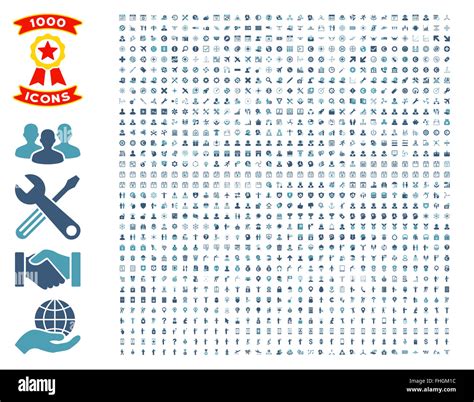 Set Of 1000 Flat Vector Icons Stock Photo - Alamy