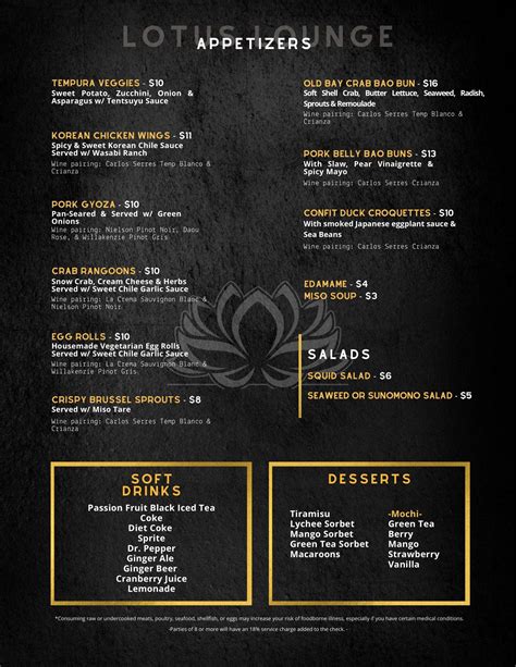 Lotus Menu – Lotus Lounge