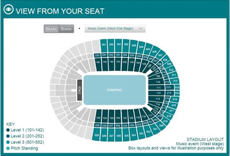 Wembley Stadium Concert Seating Plan Coldplay