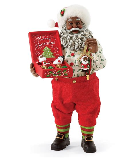 Possible Dreams Christmas Traditions Deck the Tree African American Santa Figurine #Dillards ...