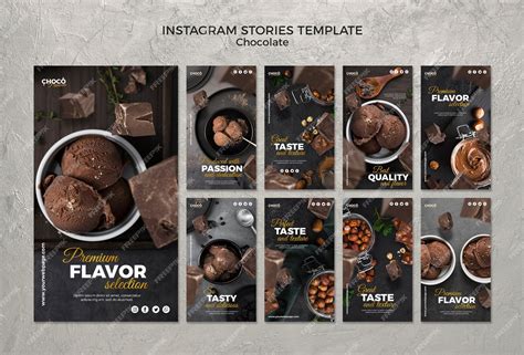 Free PSD | Chocolate concept instagram stories