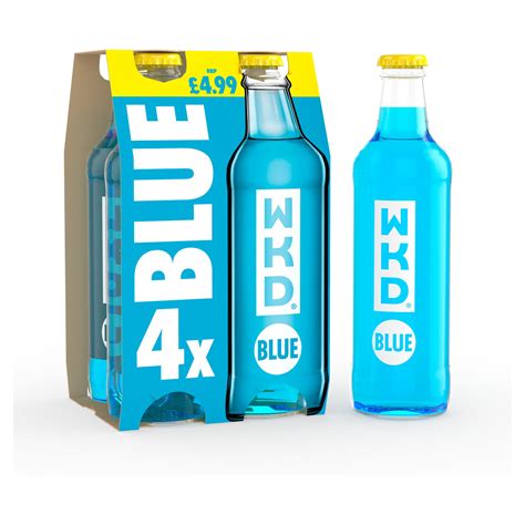 WKD Blue Alcoholic Ready to Drink Multipack 4 x 275ml PMP | Spirits & Pre-Mixed | Iceland Foods