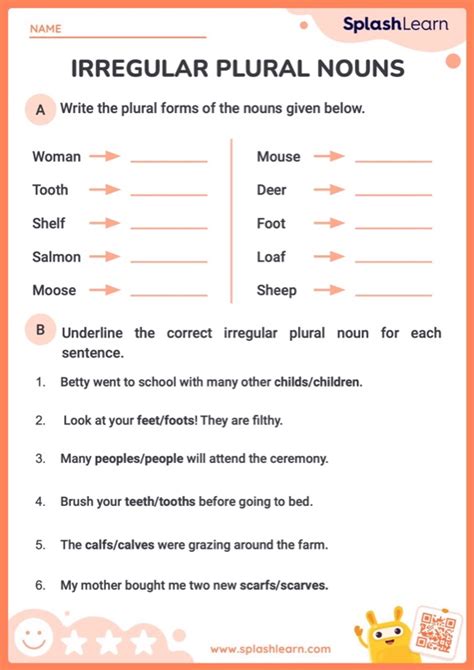 Grade 2 Irregular Plural Nouns Worksheet – NBKomputer