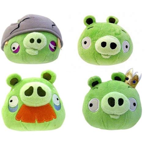 Commonwealth Toys Angry Birds 8" Plush Assortment: Set Of 4 Pigs : Target