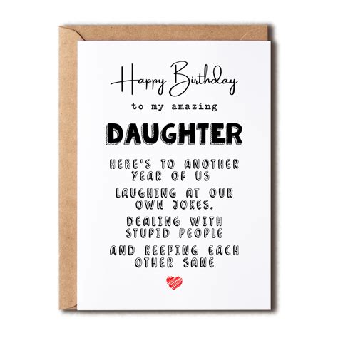 Funny Birthday Cards Daughter