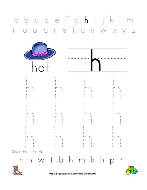 Letter H Alphabet Worksheets