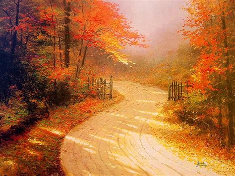 Thomas Kinkade Autumn Gate - | Thomas kinkade paintings, Thomas kinkade art, Kinkade paintings