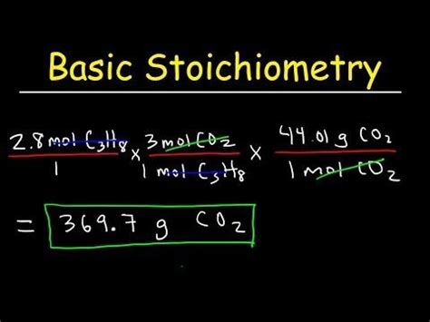 Stoichiometry Basic Introduction, Mole to Mole, Grams to Grams, Mole Ratio Practice Problems ...