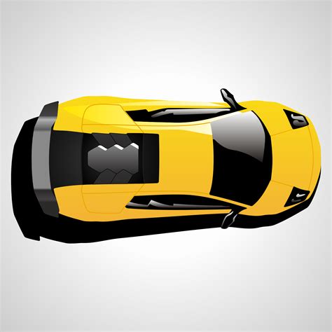 Vector for free use: Lamborghini car top view