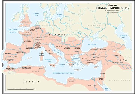 Roman Empire 14 Ad Map
