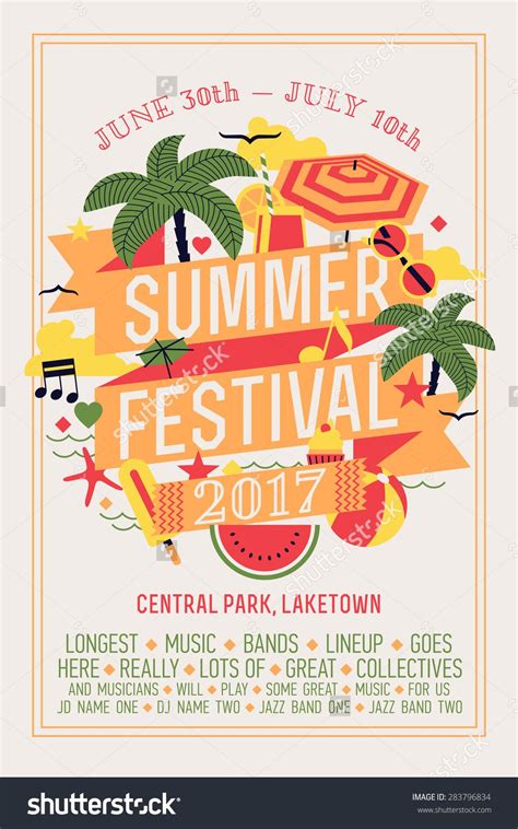 stock-vector-beautiful-summer-festival-web-banner-or-printable-poster-template-with-circle ...