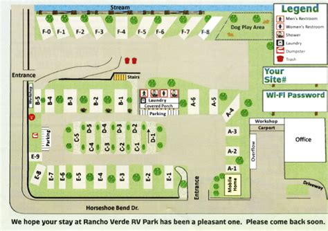 Park Map – Rancho Verde RV Park