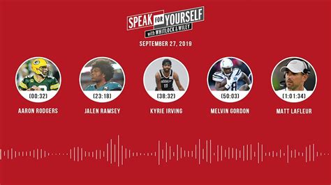 SPEAK FOR YOURSELF Audio Podcast (9.27.19) with Marcellus Wiley, Jason Whitlock | SPEAK FOR ...