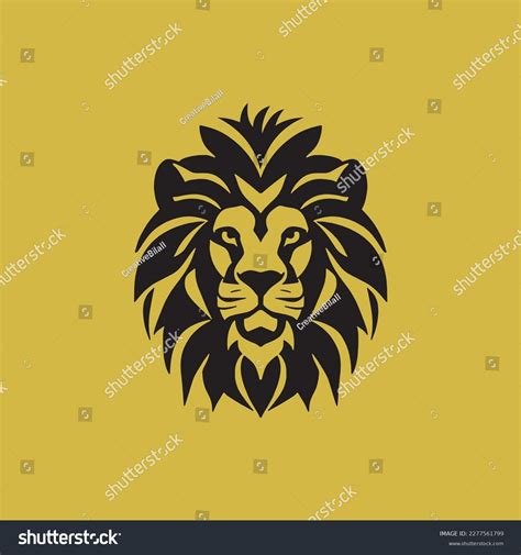 Lion Face Logo Illustration Vector Lion Stock Vector (Royalty Free ...