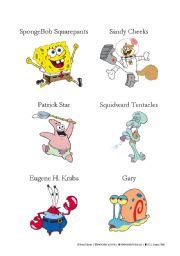 SpongeBob characters - ESL worksheet by pikous