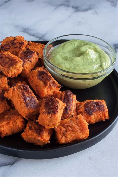 Sweet Potato Tater Tots with Avocado Green Goddess Dipping Sauce ...