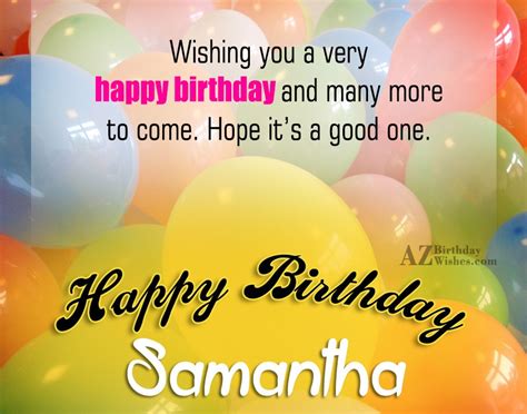 Happy Birthday Samantha