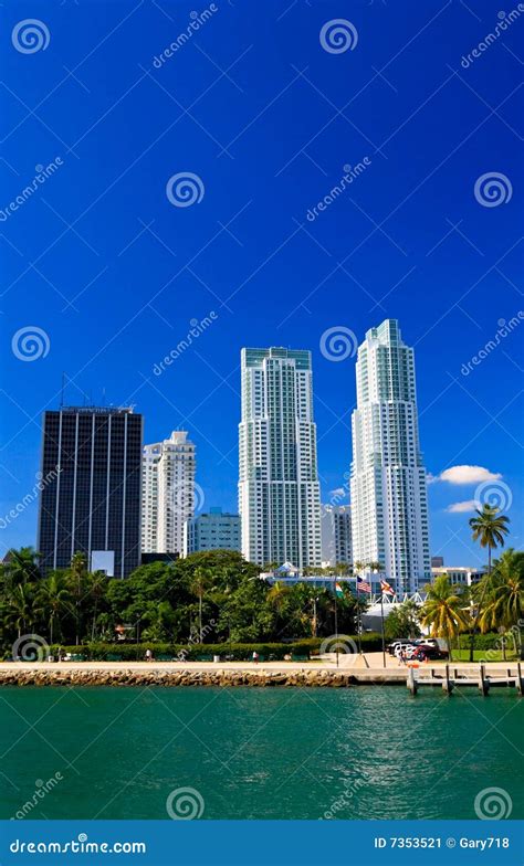 The High-rise Buildings in Downtown Miami Stock Image - Image of skyline, skyscraper: 7353521