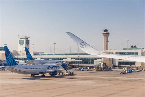 DENVER, CO - SEPTEMBER 6, 2022: United Airlines Planes Docked at Denver ...