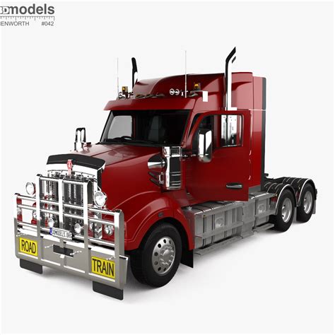 Kenworth T610 SAR Tractor Truck with HQ interior 2017 3D model - Download Truck on 3DModels.org