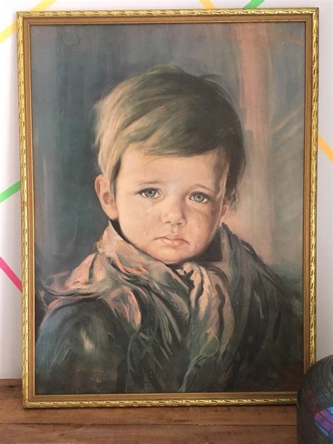 Vintage painting. Crying boy by Bragolin. | in Norwich, Norfolk | Gumtree