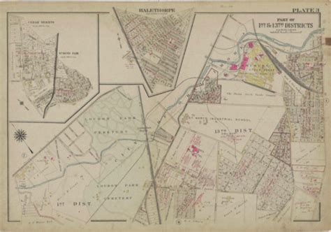 1915 HALETHORPE BALTIMORE, COUNTY MARYLAND, LOUDON PARK CEMETERY ATLAS ...