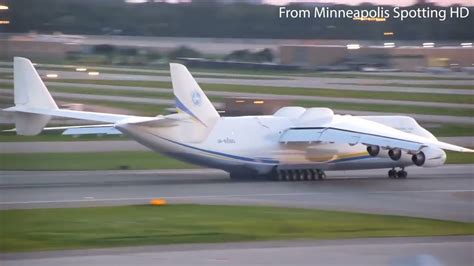 Worlds Largest Airplane Antonov 225 Mriya Takeoff into the sunset - YouTube