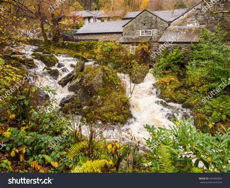 Autumn Waterfall Following Heavy Rainfall At Rydal Mount, Rydal ...