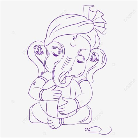 Ganpati Vector Hd Images, Ganpati, Ganpati Bappa Drawing, Ganpati Bappa Sketch, Ganesh Ji PNG ...