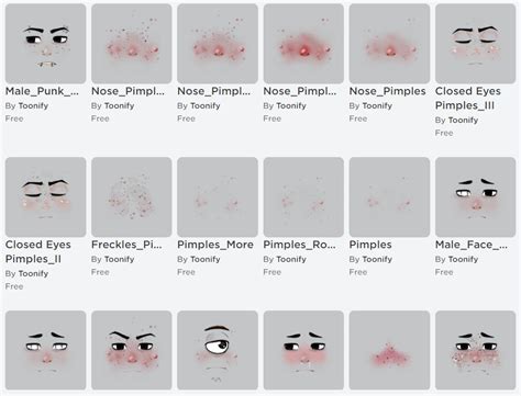 Roblox Faces Decals