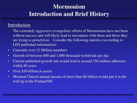 PPT - Mormonism Introduction and Brief History PowerPoint Presentation ...