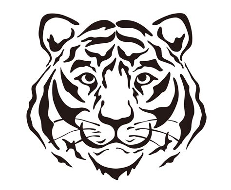 Tiger Face Silhouette Svg