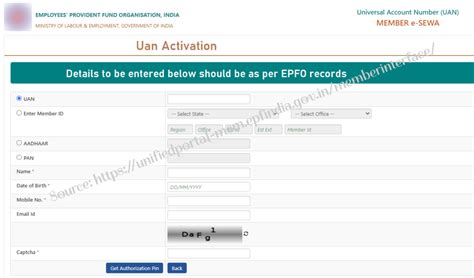 UAN Activation Process at unifiedportal-mem.epfindia.gov.in