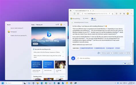 Windows 11 brings Bing AI chatbot to Taskbar - Pureinfotech